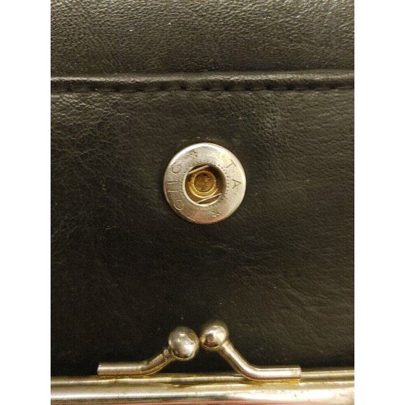 Metro Crossbody Travel Bag Black Kiss Lock Coin Pouch Vintage Medium Size - Picture 4 of 9